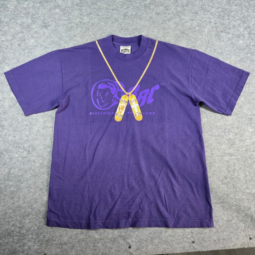 Billionaire Boys Club Mens Purple Flagship Skateboard Graphic T-Shirt Medium